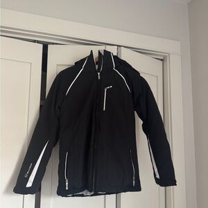 Sunice Black Performance Ski Jacket with White Trim
